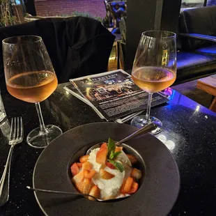 Coconut Tapioca Pudding with homemade coconut ice cream-WOW!