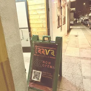 Taava sign outside their new 24th St location.