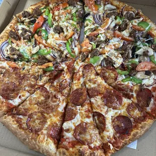 Half pepperoni half Afghani