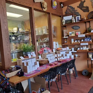 a display of chocolates and pastries
