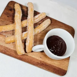 Spanish Churros with 100% chocolate ganache