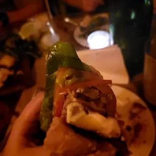 Chivito Completo. Excellent sandwich