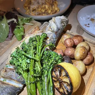 Pan Seared Whole Branzino