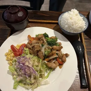 Teriyaki with vegetables set