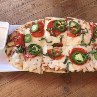 Peperoni &amp; Jala Flatbread ($13)