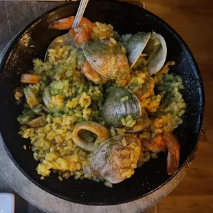 paella, food