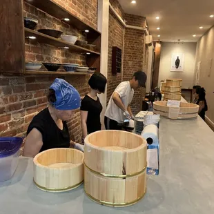 sushi and sashimi, interior