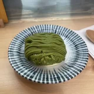 Matcha mont blanc cake