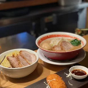 Tonkotsu Chashu Tsukemen &amp; Croquette