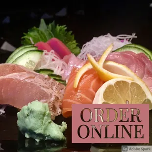 Assorted sashimi