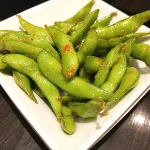 Spicy Edamame $3 Good flavor, but overcooked. 3 stars