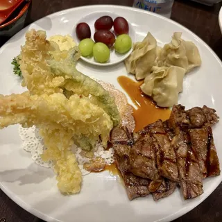 Beef Teriyaki and Sashimi
