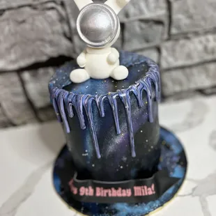  birthday cake with a space theme