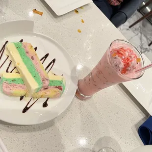 Cassata ice cream and Faloooda