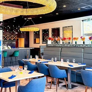 Interior Seating Tabla Indian Restaurant in Lake Nona Florida