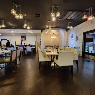 interior, sushi and sashimi