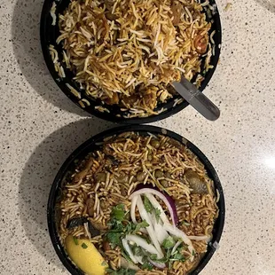Aavakai Veg Dum Biryani and Vegetable Dum Biryani