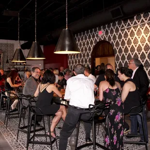 Community table seating.