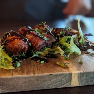 Bacon-wrapped dates