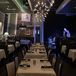 the dining area of a restaurant