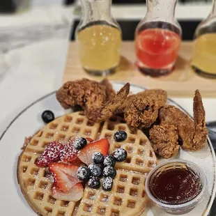 Chicken and waffles