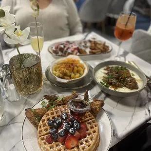 Black Wall Street French Toast, Roxbury waffles, South Broad Oxtail.