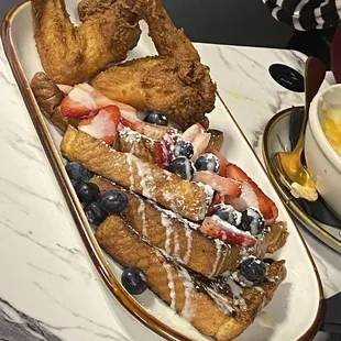 French toast and chicken wings