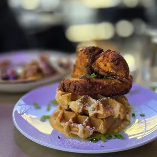 a plate of food on a table