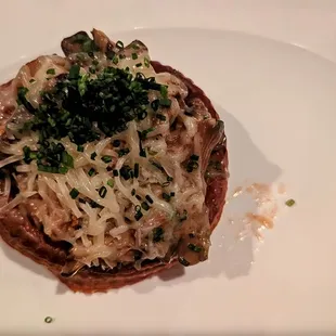 The mushroom vol au vent was exquisite. I loved the variety of mushrooms in a flaky pastry, baked with cream and gruyere.