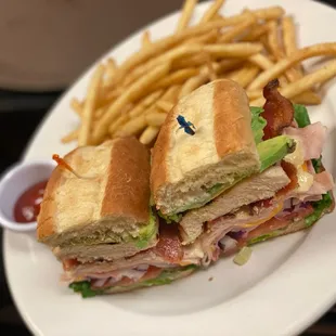 Dagwood Sandwich and fries
