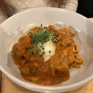 KABOCHA SQUASH ALLA VODKA Lion&apos;s Mane Mushrooms, Tagliatelle, Black Pepper Mascarpone