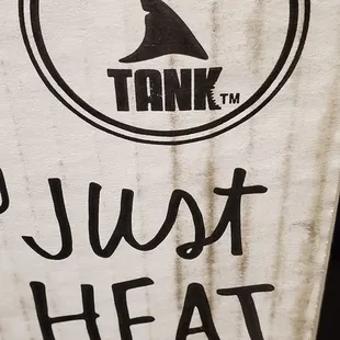 a shark tank sign