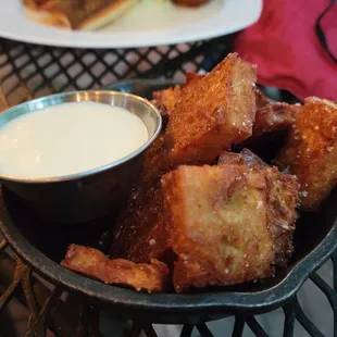 The latkes came with the burger and were a great alternative to fries!