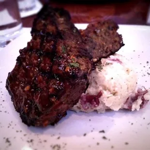 Meatloaf with mashed potatoes