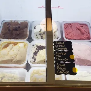 a variety of ice creams