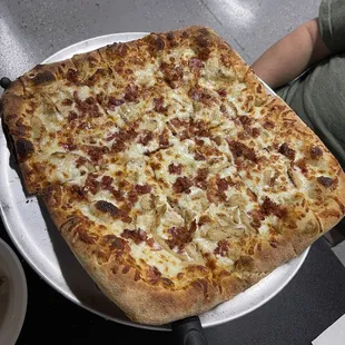 Chicken bacon ranch square pizza