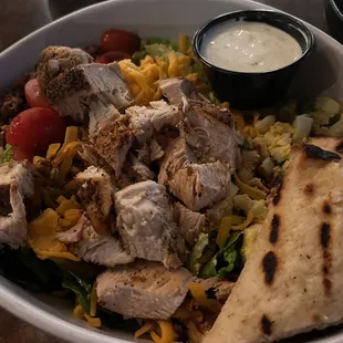 Cobb salad with blackened chicken