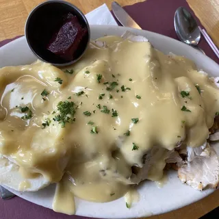 Open Faced Turkey Sandwich