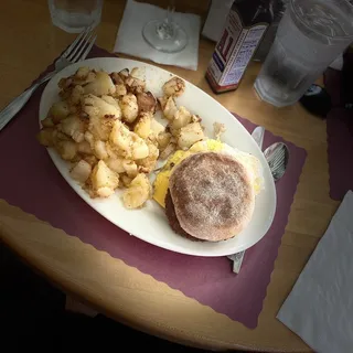 Turkey Sausage Egg and Cheese Sandwich