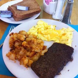 Scrapple Egg and Cheese sandwich