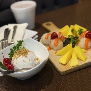 Coconut Ice Cream and Mango Sticky Rice
