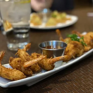 a plate of fried shrimp