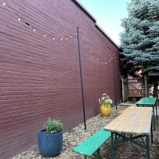 Back of patio (PS - they have a parking lot available!)