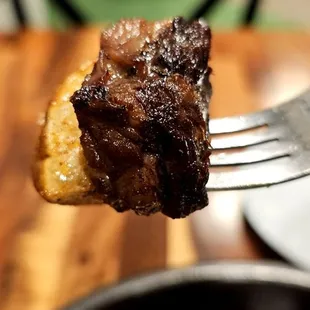 &quot;The bite&quot;  shortrib hash.  Yummy!!