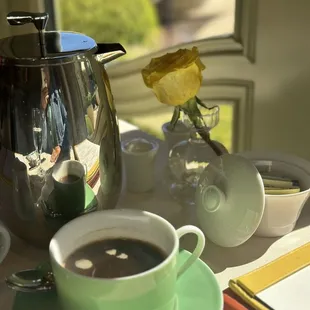 My French press w/ a garden view