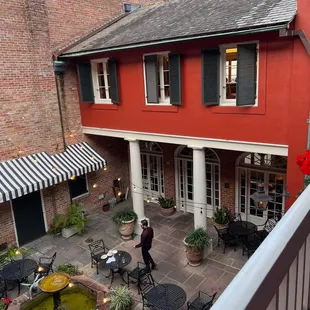 A view of the courtyard