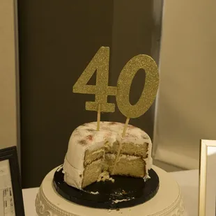 a cake with a slice missing