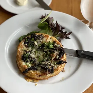 Mushroom and onion tart