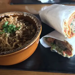 Lamb Kofta Wrap W/ French Fries