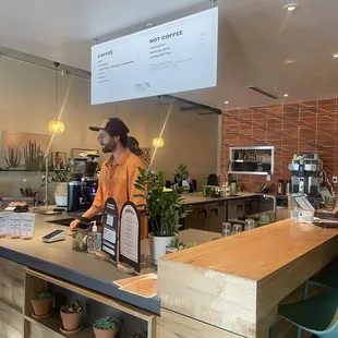 I liked the nice wood finish at the ordering counter